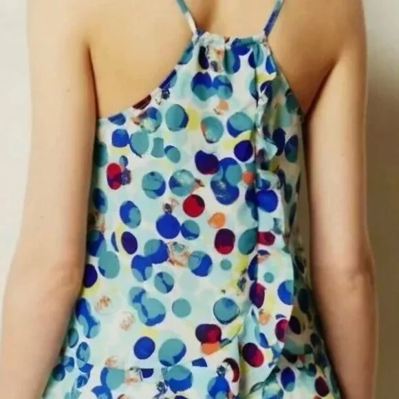 Anthropologie Maeve | Zaballa strap camisole artist dot tank Size 4 - Picture 6 of 8